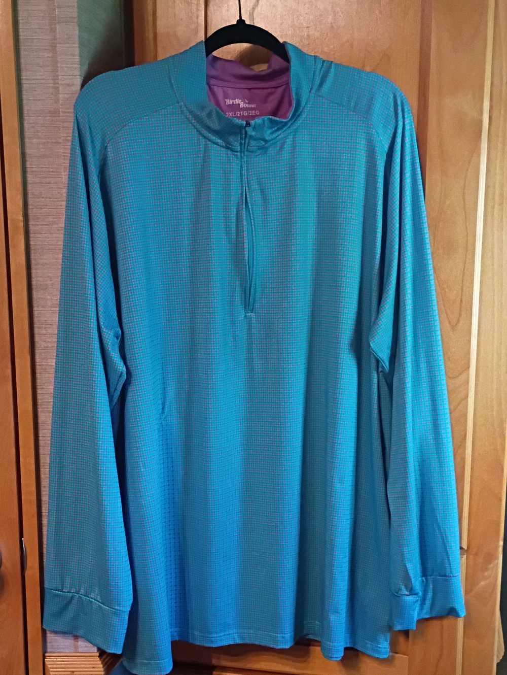 Birdies Bound Purple Quarter-Zip Top with Teal Accent